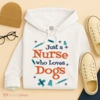 Just A Nurse Who Loves Dogs Hoodie thumb 4