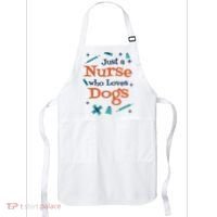 Just A Nurse Who Loves Dogs Apron thumb 0
