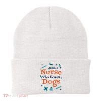 Just A Nurse Who Loves Dogs Beanie thumb 0