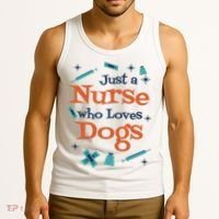 Just A Nurse Who Loves Dogs Tank Top thumb 3