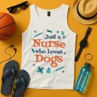 Just A Nurse Who Loves Dogs Tank Top thumb 4