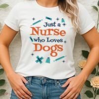 Just A Nurse Who Loves Dogs Women's T-Shirt thumb 2