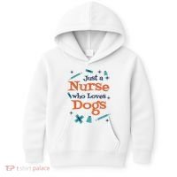 Just A Nurse Who Loves Dogs Kids Hoodie thumb 0