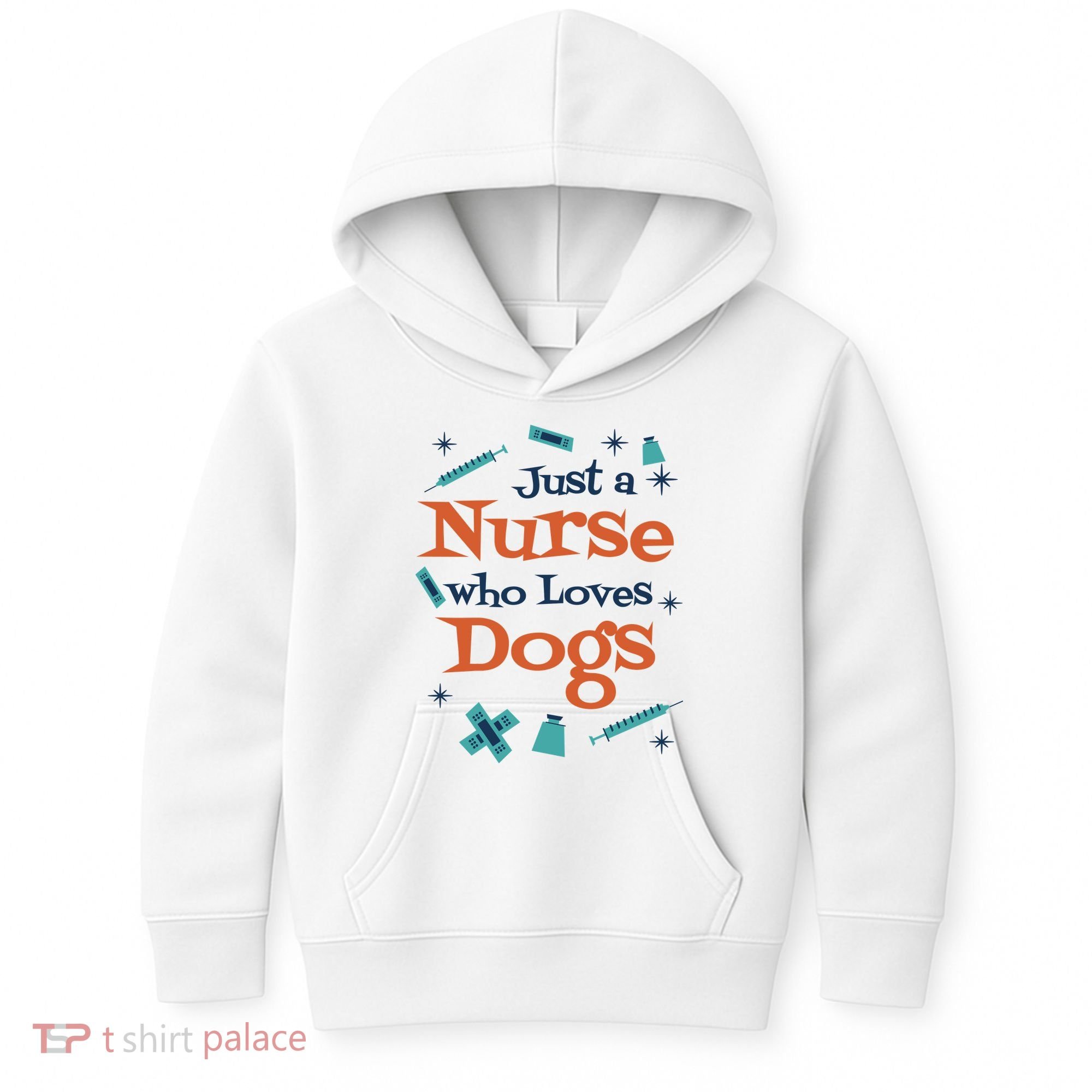Just A Nurse Who Loves Dogs Kids Hoodie