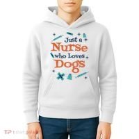 Just A Nurse Who Loves Dogs Kids Hoodie thumb 4