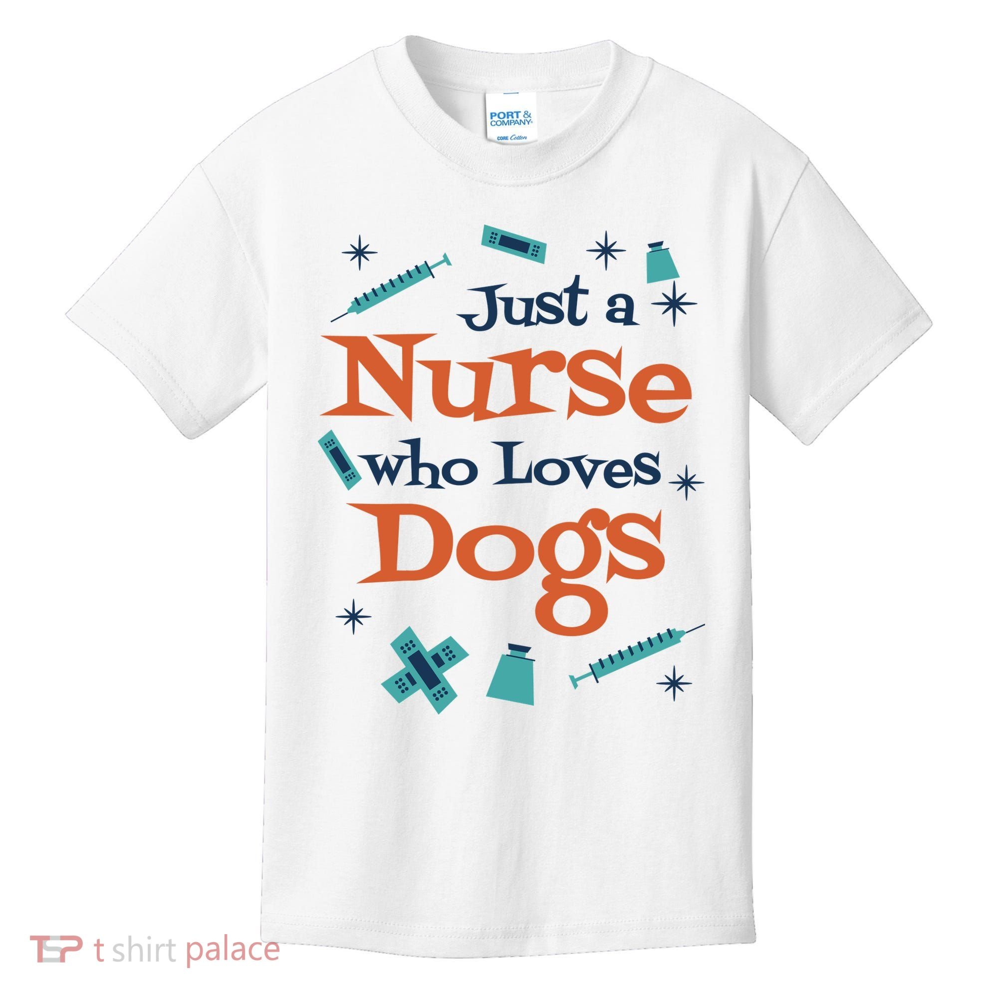 Just A Nurse Who Loves Dogs Kids T-Shirt