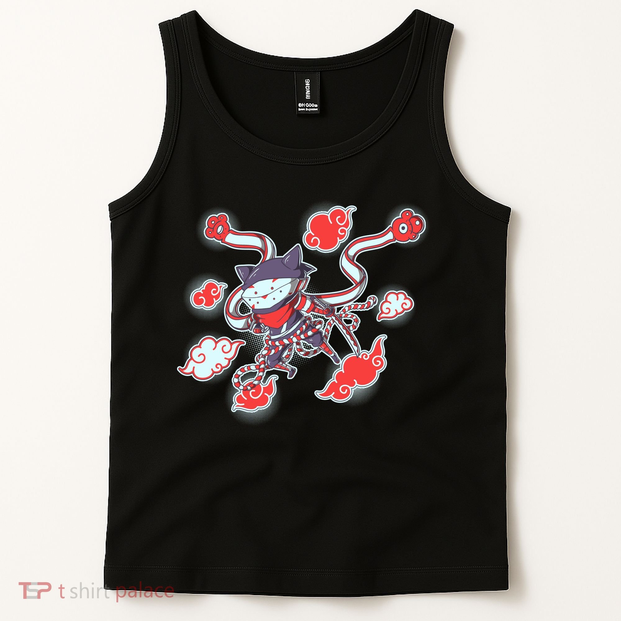 Japanese Anime Ninja Shinobi Cat Tank Top