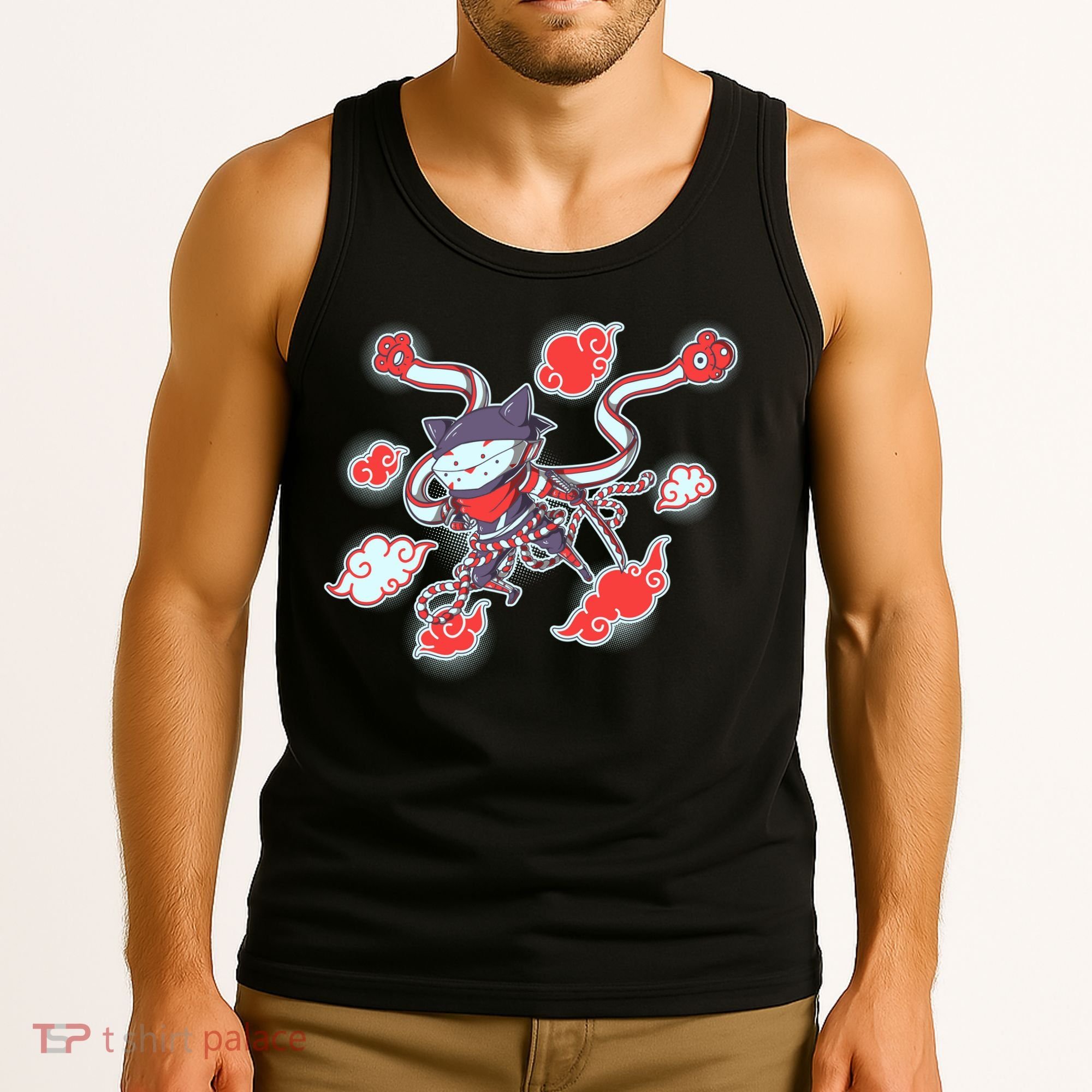 Japanese Anime Ninja Shinobi Cat Tank Top