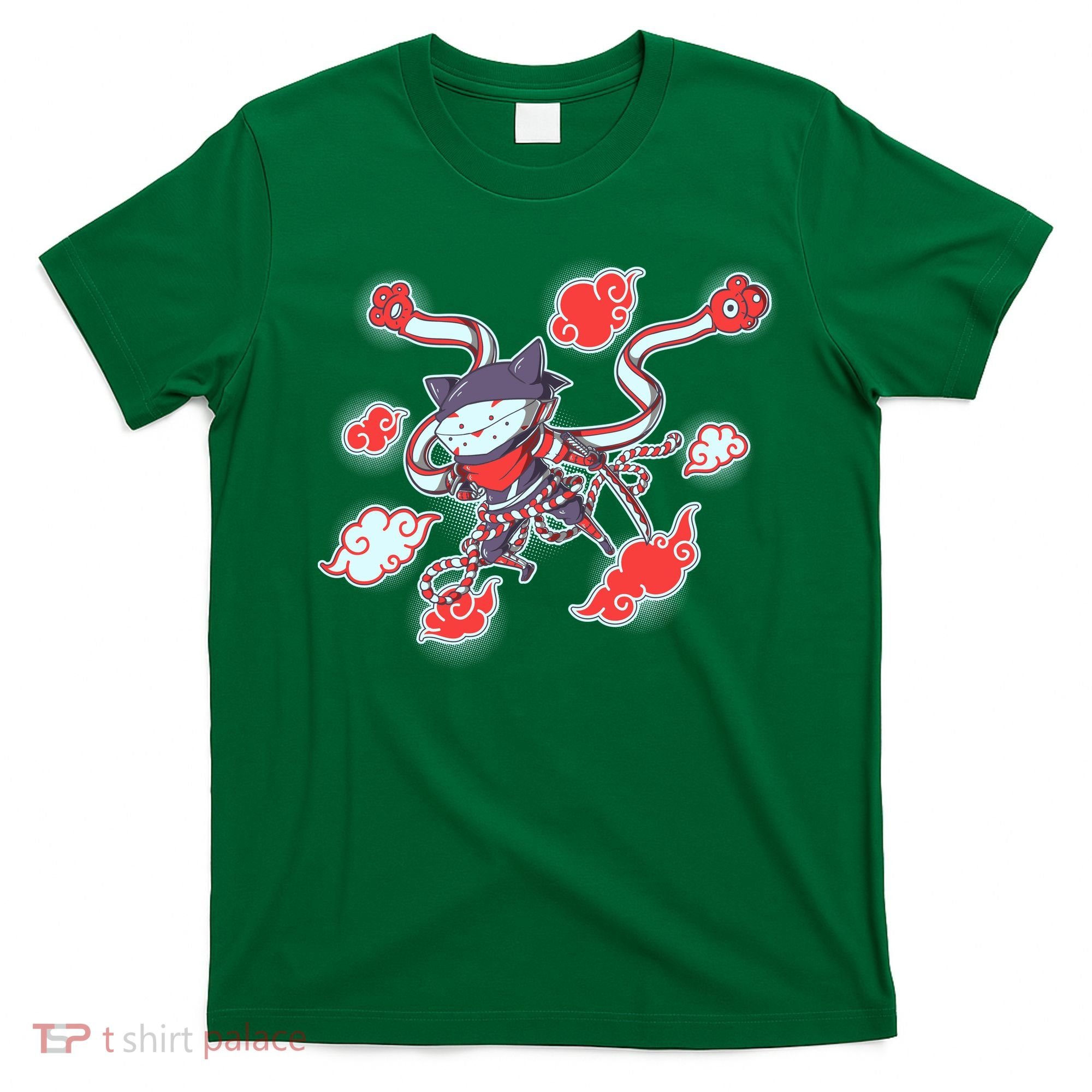 Japanese Anime Ninja Shinobi Cat T-Shirt