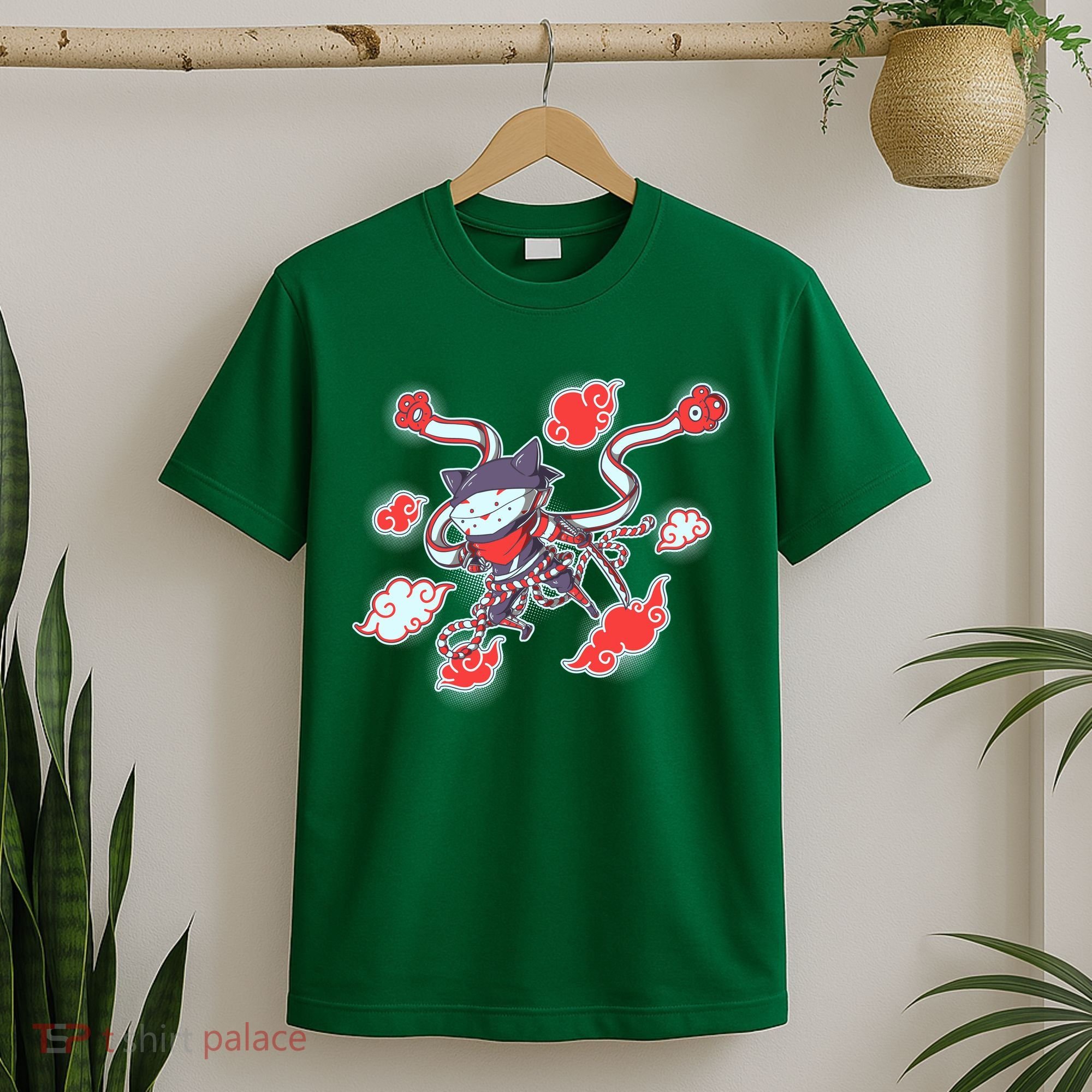 Japanese Anime Ninja Shinobi Cat T-Shirt