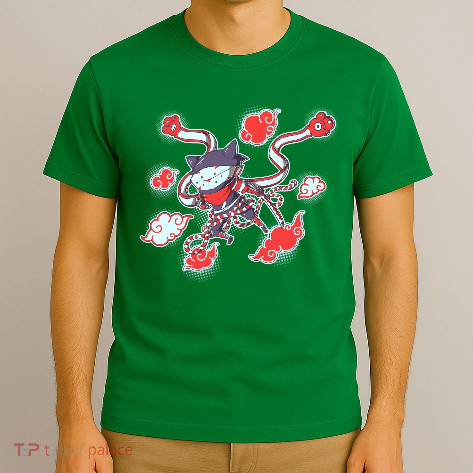 Japanese Anime Ninja Shinobi Cat T-Shirt