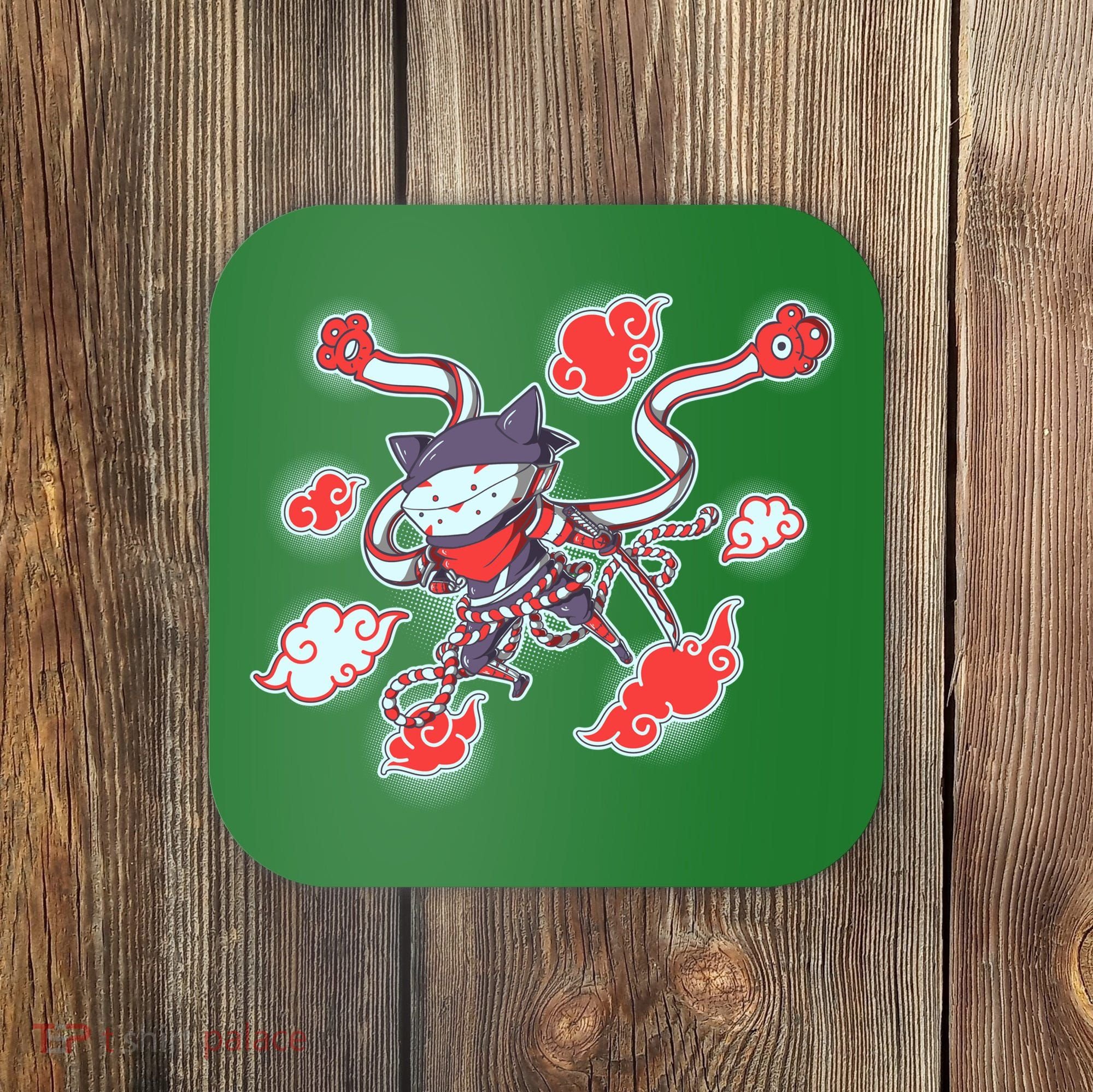 Japanese Anime Ninja Shinobi Cat Coaster