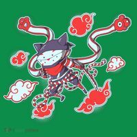 Japanese Anime Ninja Shinobi Cat Mousepad thumb 1