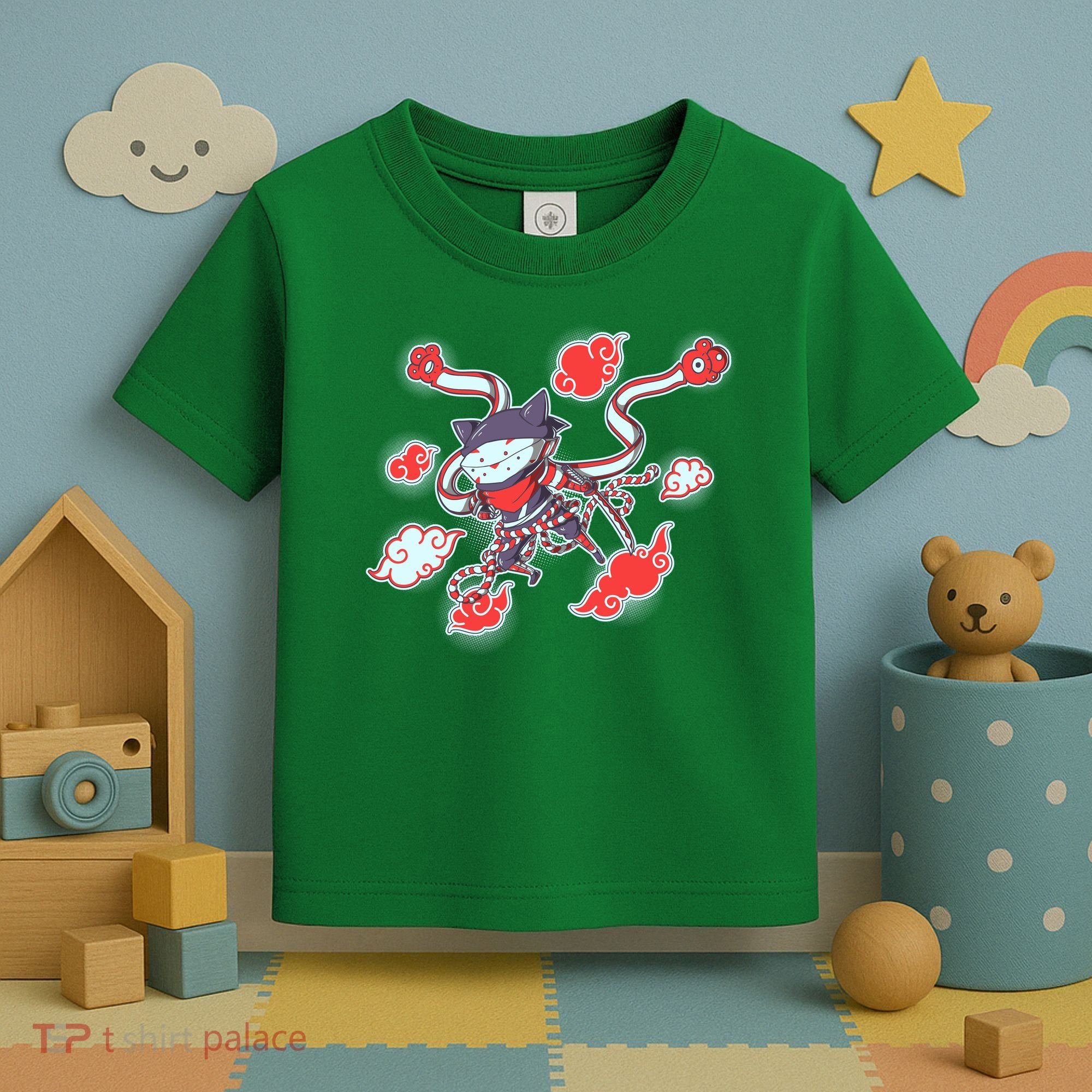 Japanese Anime Ninja Shinobi Cat Toddler T-Shirt