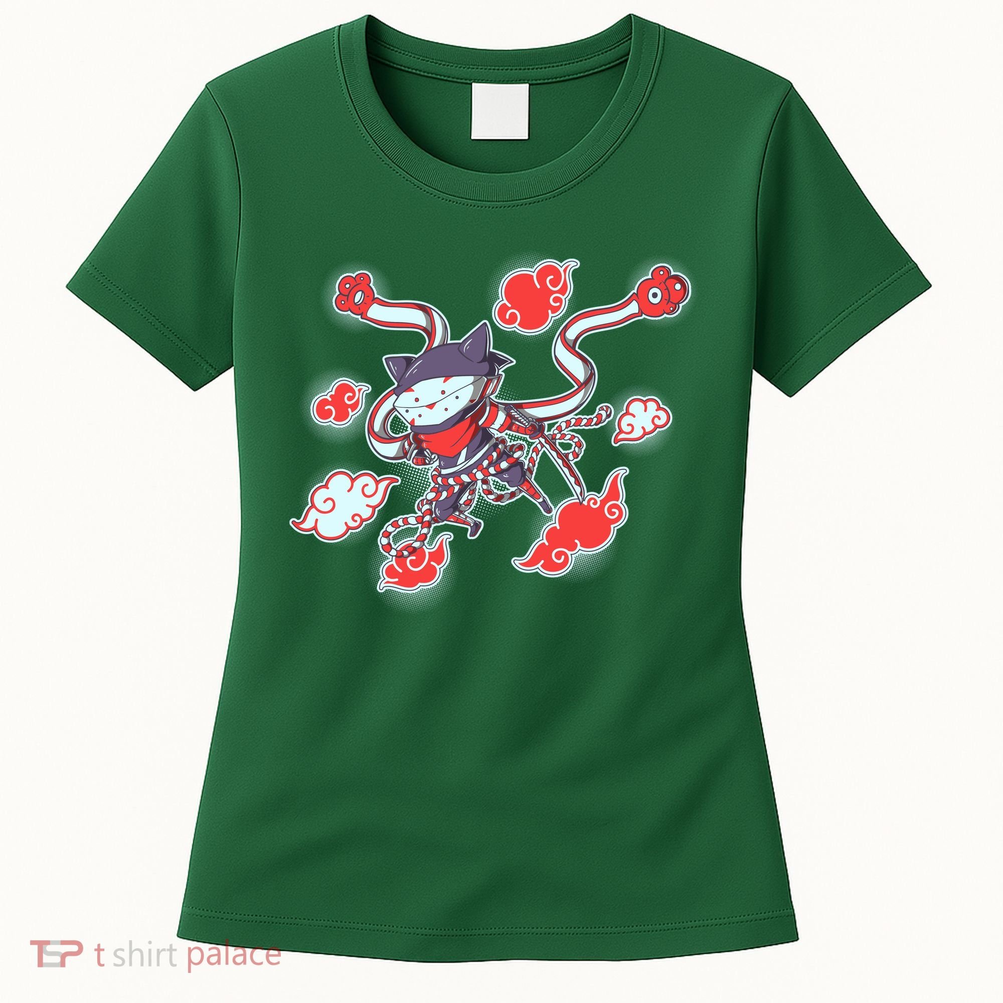 Japanese Anime Ninja Shinobi Cat Women's T-Shirt