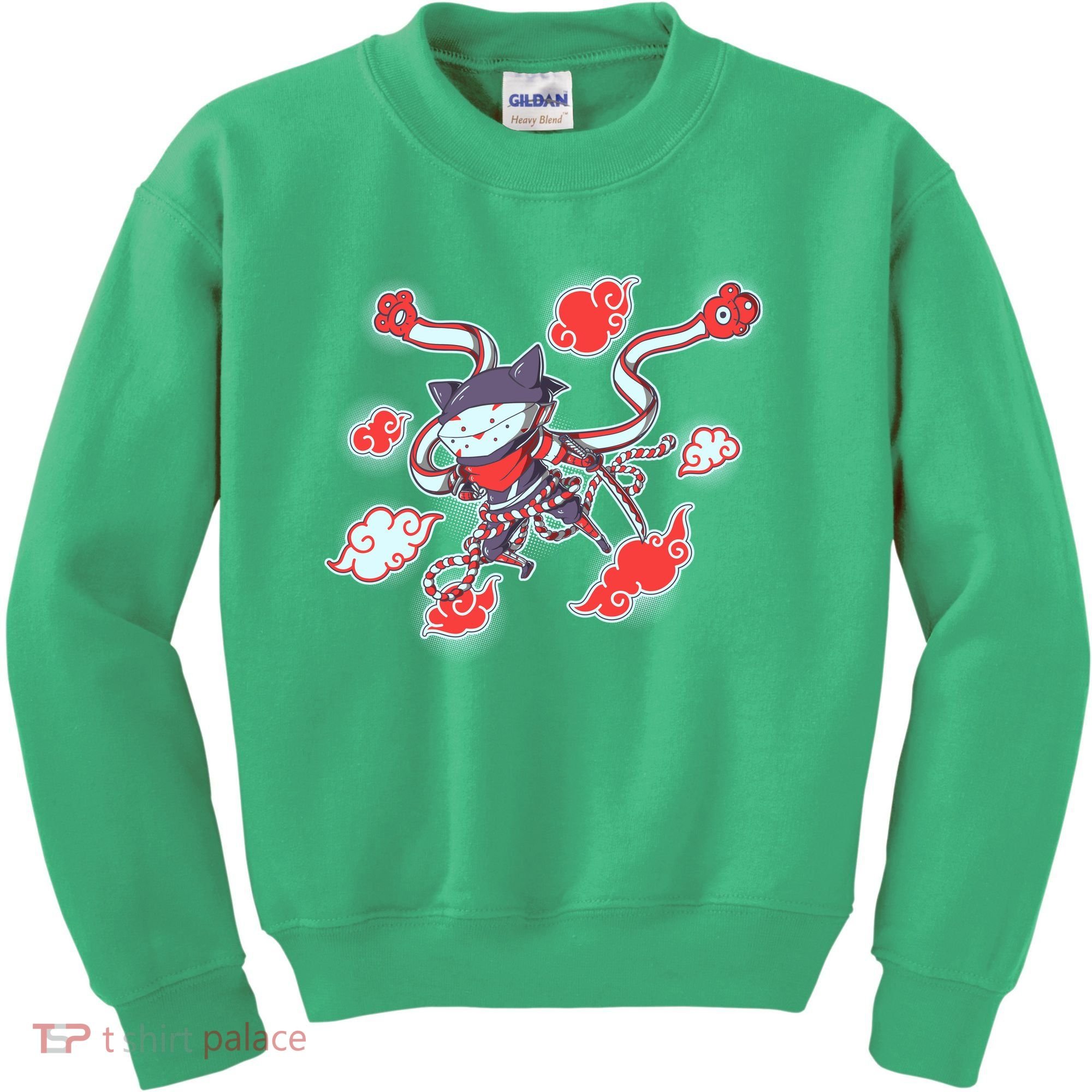 Japanese Anime Ninja Shinobi Cat Kids Sweatshirt