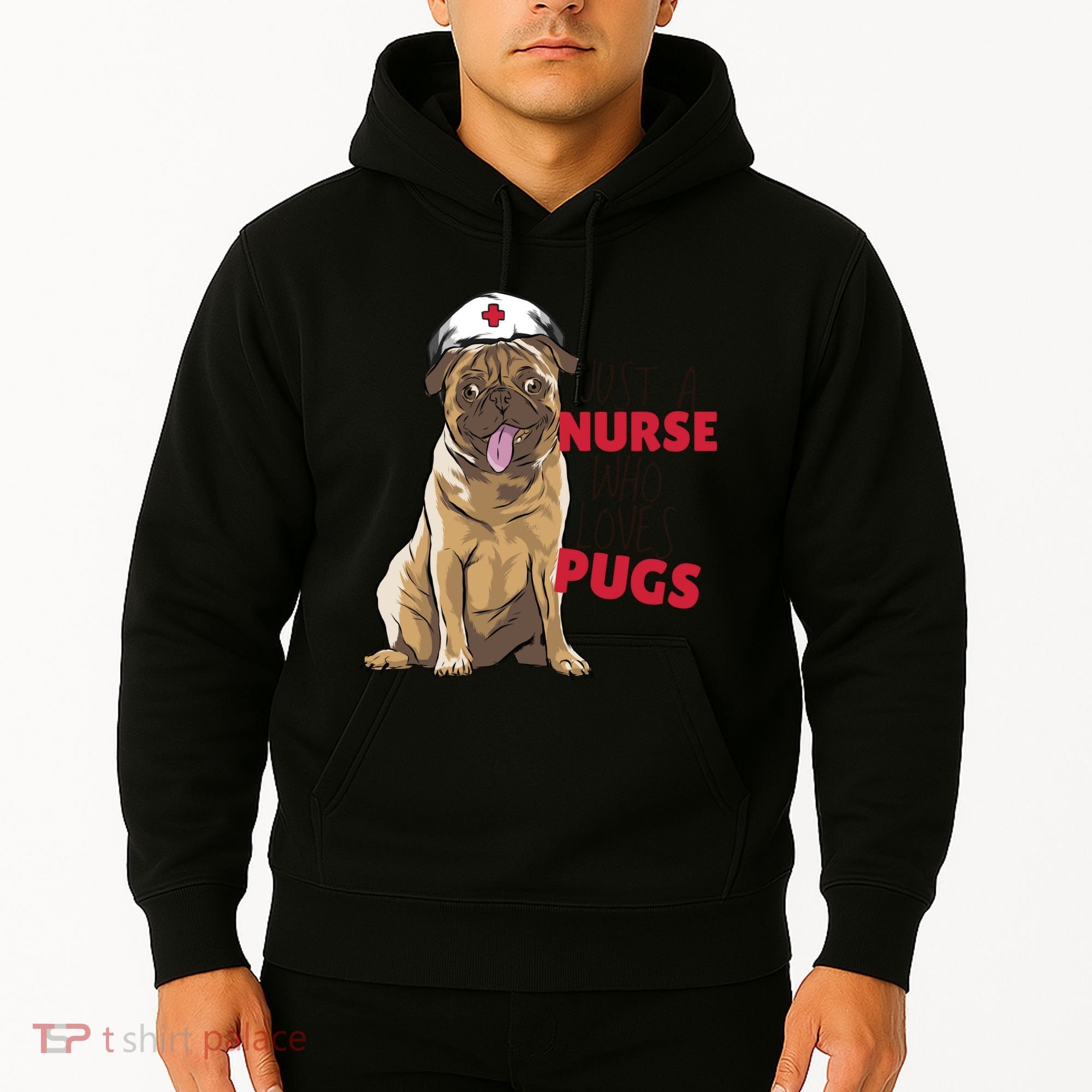 Just A Nurse Who Loves Pugs Hoodie