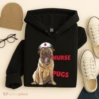 Just A Nurse Who Loves Pugs Hoodie thumb 4