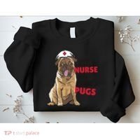 Just A Nurse Who Loves Pugs Sweatshirt thumb 2