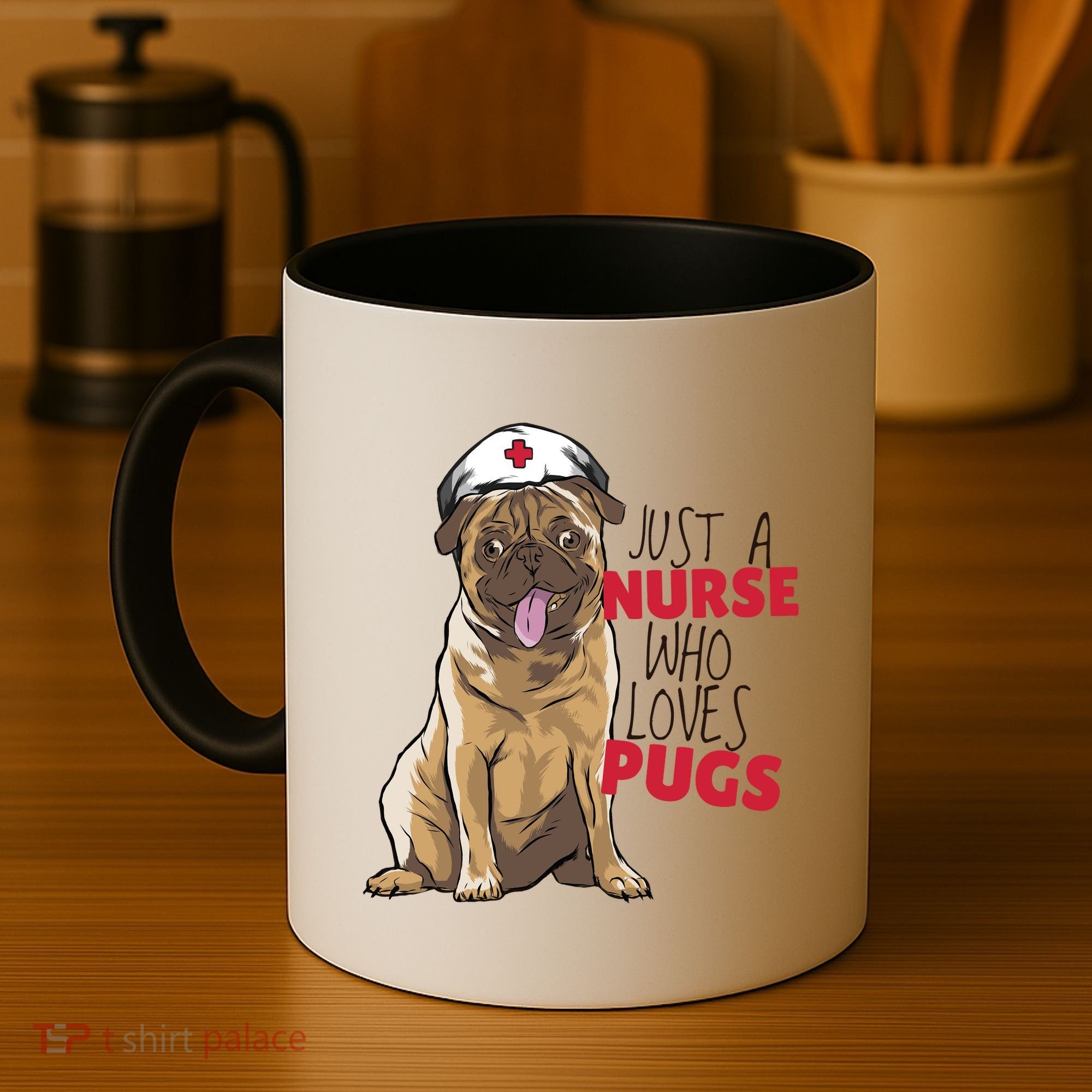 Just A Nurse Who Loves Pugs Coffee Mug