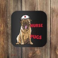 Just A Nurse Who Loves Pugs Coaster thumb 0