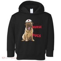 Just A Nurse Who Loves Pugs Toddler Hoodie thumb 0