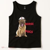 Just A Nurse Who Loves Pugs Tank Top thumb 2