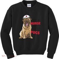 Just A Nurse Who Loves Pugs Kids Sweatshirt thumb 0