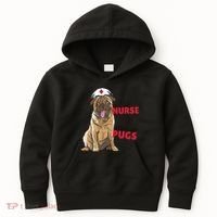 Just A Nurse Who Loves Pugs Kids Hoodie thumb 0