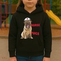 Just A Nurse Who Loves Pugs Kids Hoodie thumb 3
