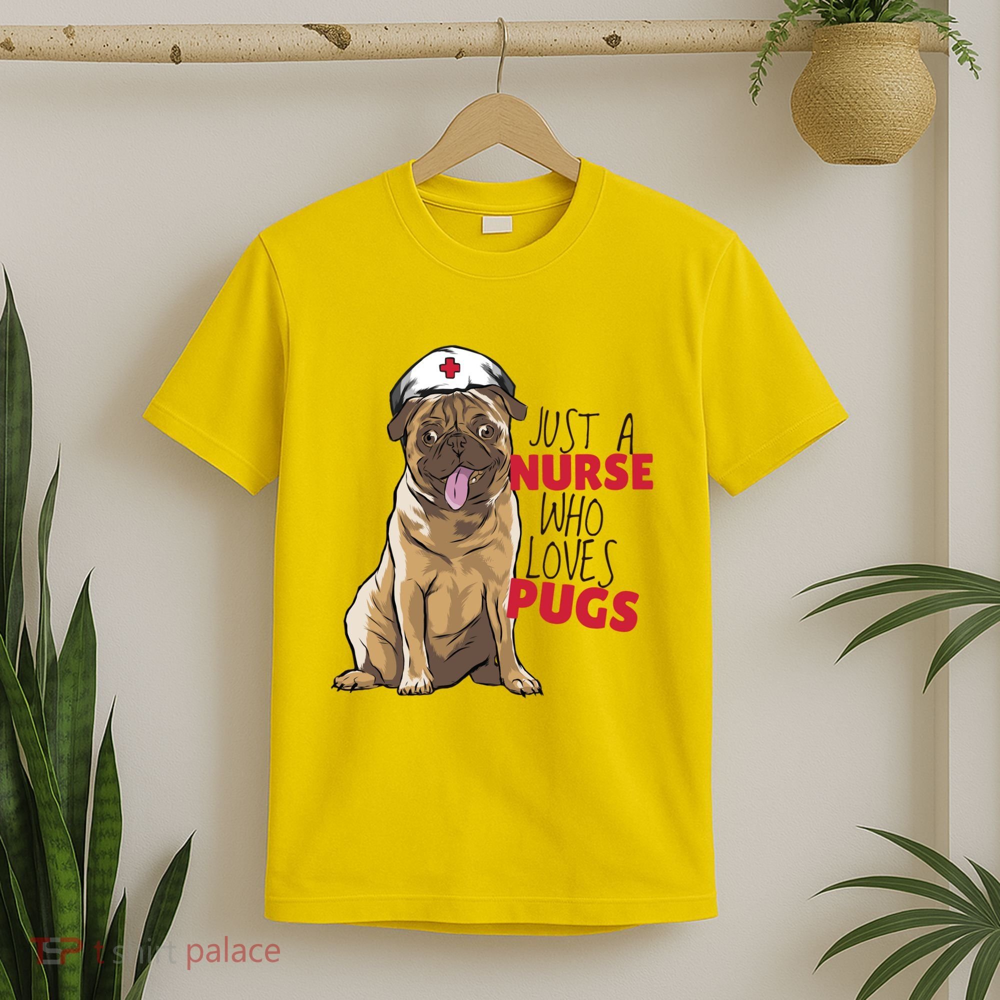 Just A Nurse Who Loves Pugs T-Shirt
