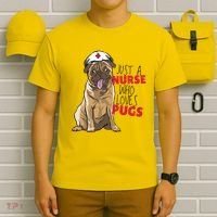 Just A Nurse Who Loves Pugs T-Shirt thumb 6