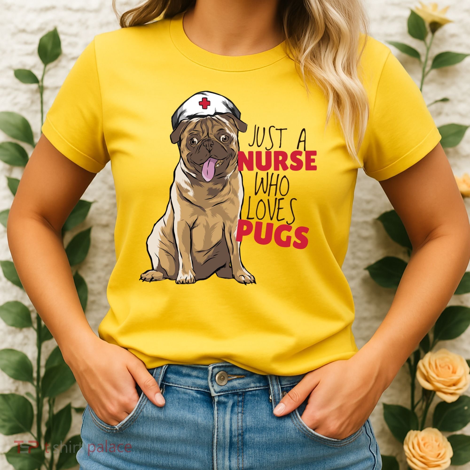 Just A Nurse Who Loves Pugs Women's T-Shirt