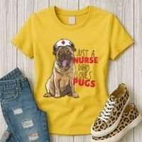 Just A Nurse Who Loves Pugs Women's T-Shirt thumb 3
