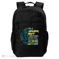 January Birthday Guy Has 3 Sides Sweet Funny Crazy  Backpack thumb 0