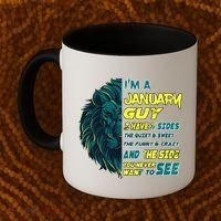 January Birthday Guy Has 3 Sides Sweet Funny Crazy  Coffee Mug thumb 2