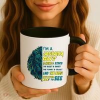 January Birthday Guy Has 3 Sides Sweet Funny Crazy  Coffee Mug thumb 3