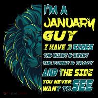 January Birthday Guy Has 3 Sides Sweet Funny Crazy  Coffee Mug thumb 5