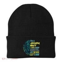 January Birthday Guy Has 3 Sides Sweet Funny Crazy  Beanie thumb 0