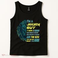 January Birthday Guy Has 3 Sides Sweet Funny Crazy  Tank Top thumb 2