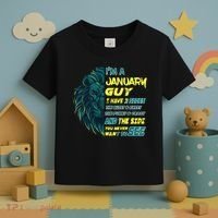January Birthday Guy Has 3 Sides Sweet Funny Crazy  Toddler T-Shirt thumb 3