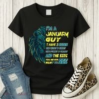 January Birthday Guy Has 3 Sides Sweet Funny Crazy  Women's T-Shirt thumb 3