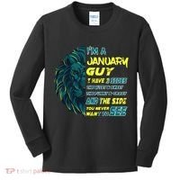 January Birthday Guy Has 3 Sides Sweet Funny Crazy  Kids Long Sleeve Shirt thumb 0