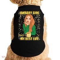 January Girl Living My Best Life Doggie Tank thumb 0