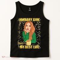January Girl Living My Best Life Tank Top thumb 2