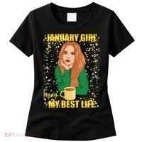 January Girl Living My Best Life Women's T-Shirt thumb 0