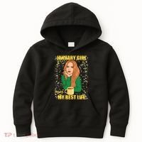 January Girl Living My Best Life Kids Hoodie thumb 0