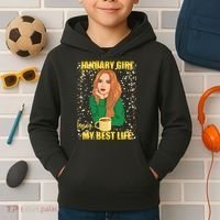 January Girl Living My Best Life Kids Hoodie thumb 2