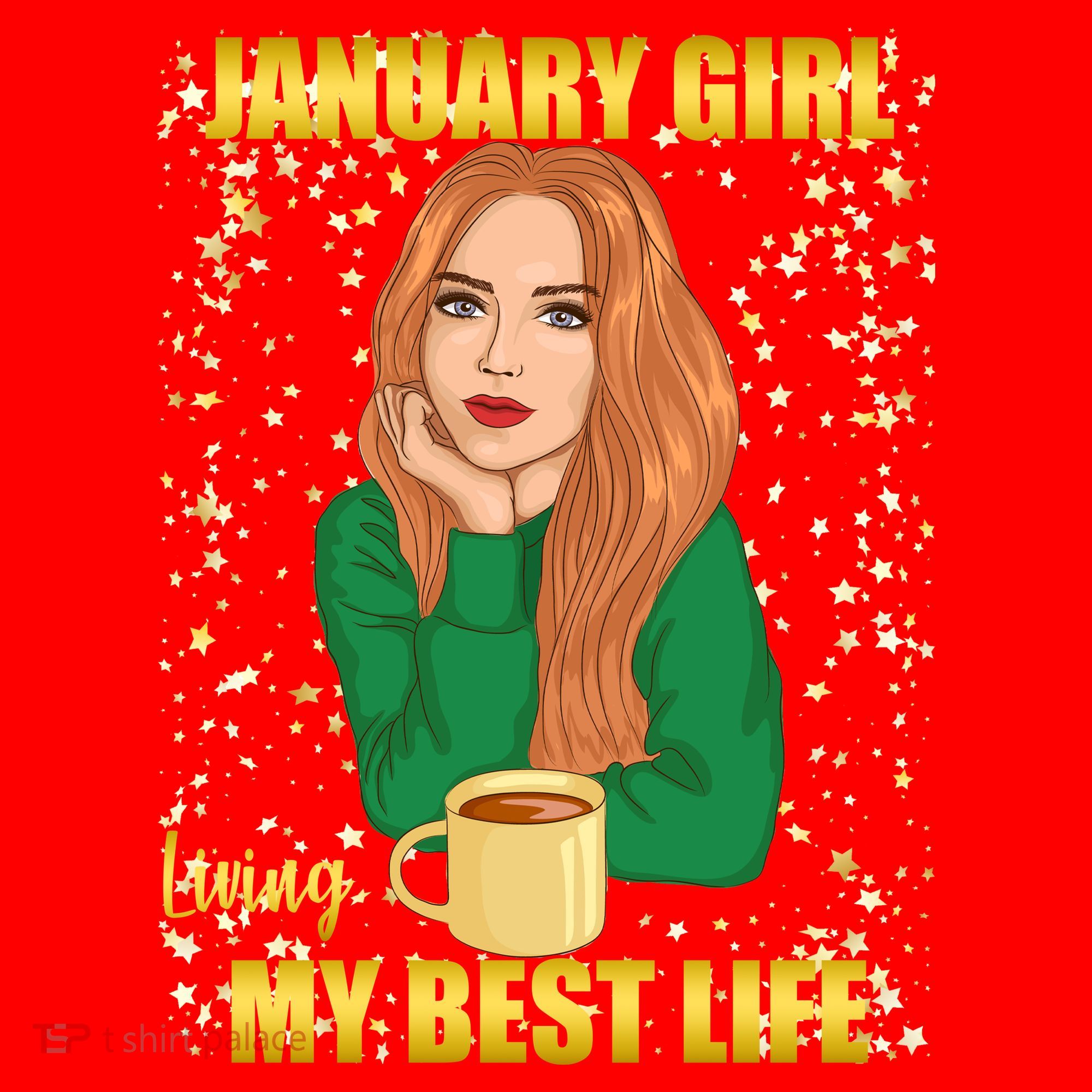 January Girl Living My Best Life Santa Hat