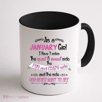 January Girl Sweet But Crazy Funny Birthday Coffee Mug thumb 1